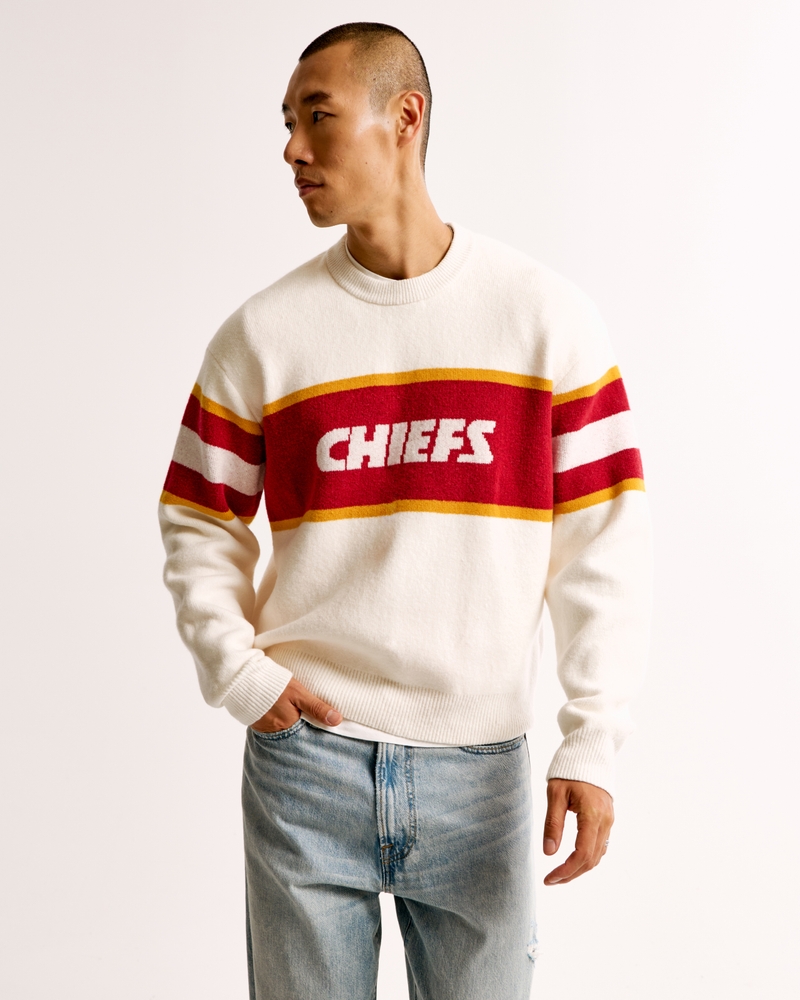 NFL Kansas City Chiefs Crew Sweater | NFL Kansas City Chiefs | Abercrombie.com