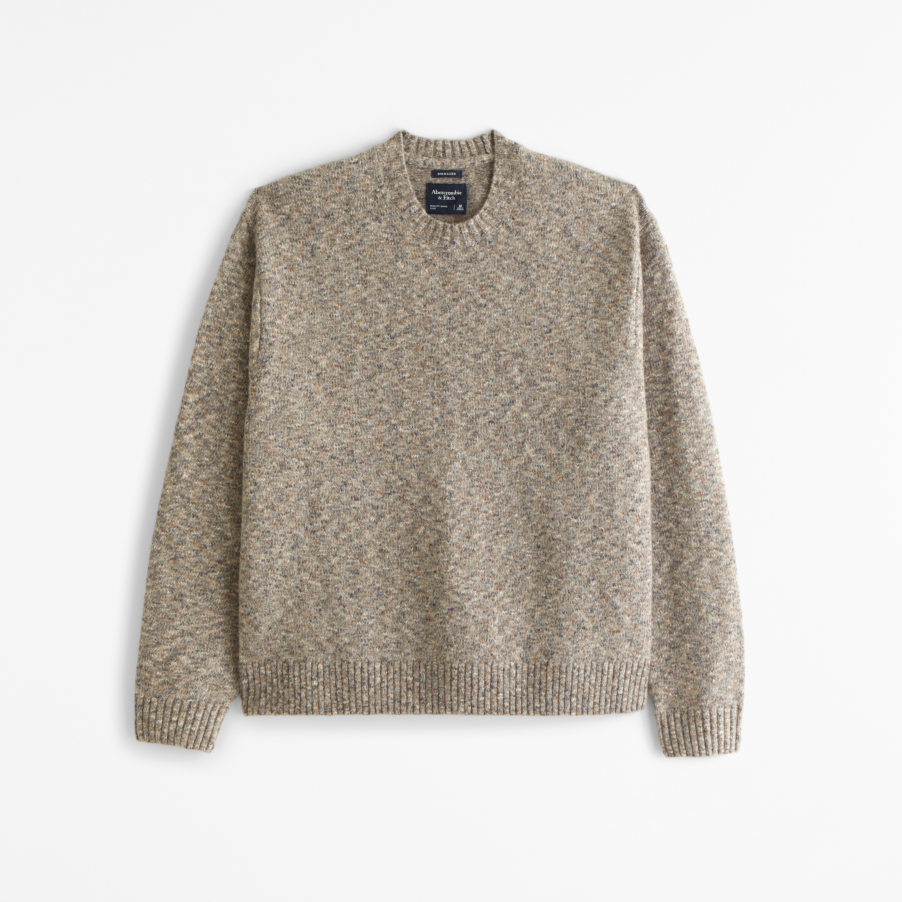 Men's Oversized Marled Crew Sweater | Men's Clearance