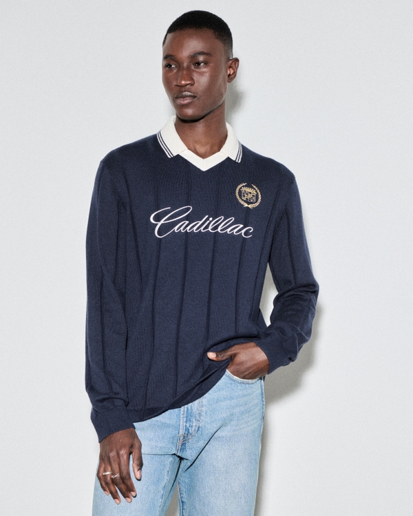 Cadillac Soccer Sweater, Navy Blue