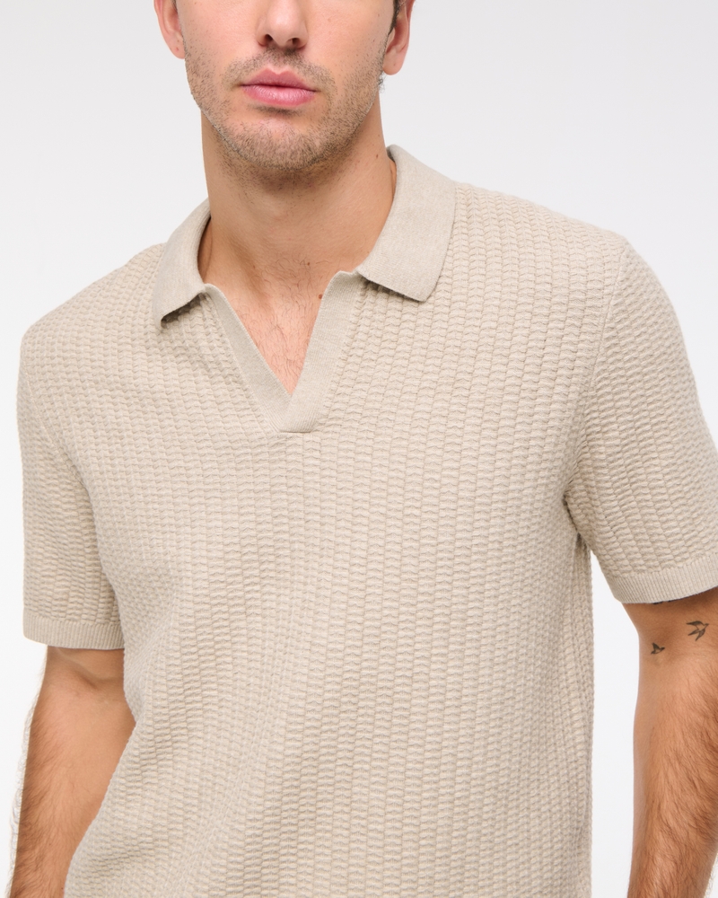 Classic Stitch Johnny Collar Sweater Polo