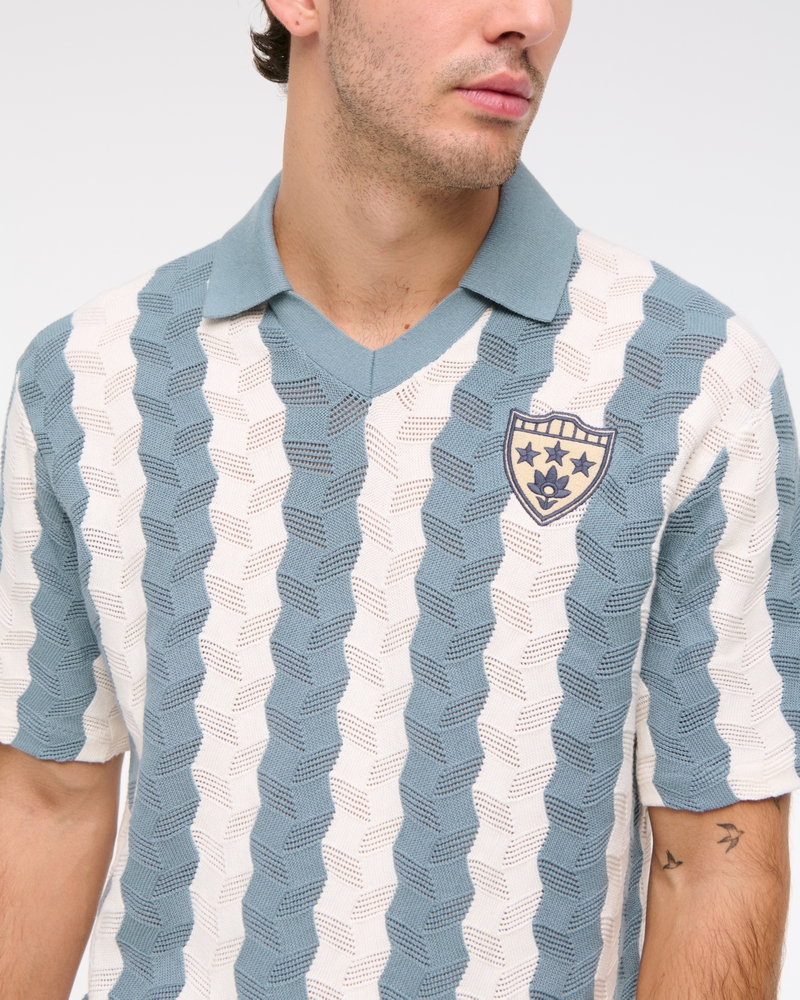 Striped Soccer Jersey-Inspired Sweater