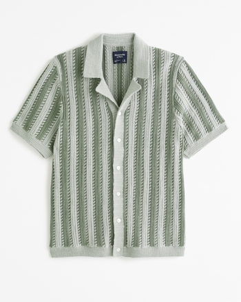 Men's Retro Crafted Button-Through Sweater Polo | Men's Clearance ...