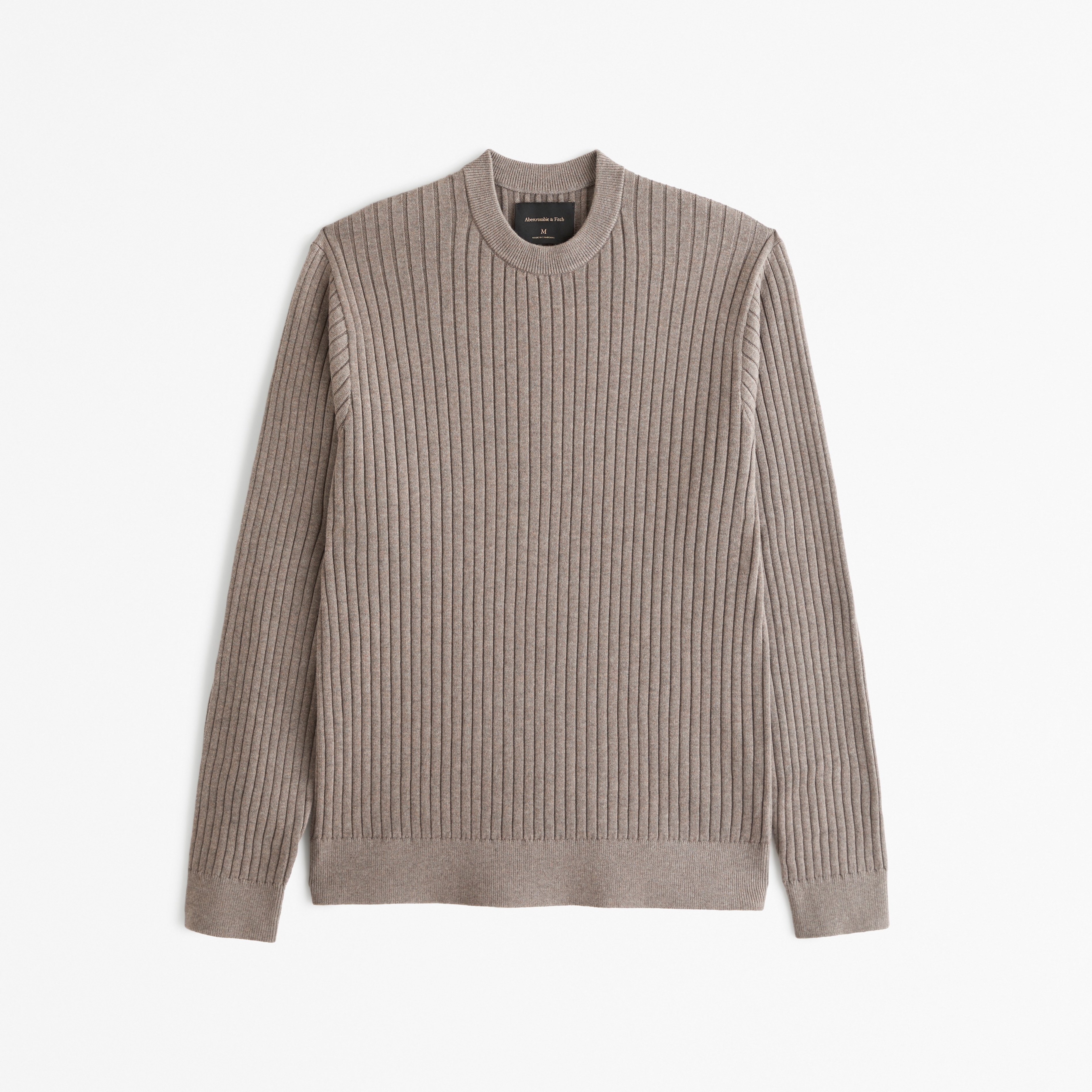 Men's Pima Cotton Rib Stitch Crew Sweater | Men's Tops 