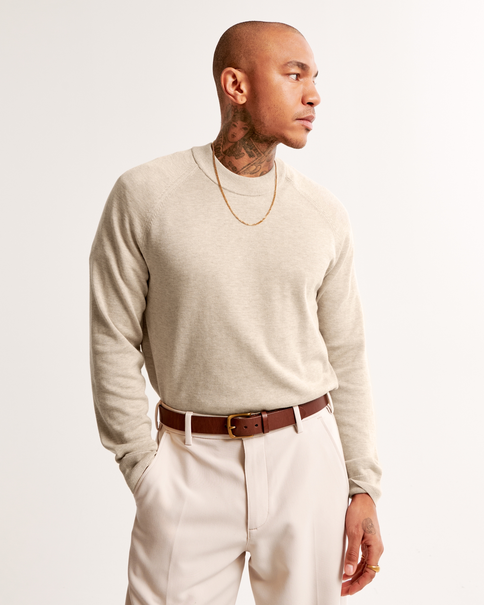 Pima Cotton Classic Stitch Crew Sweater