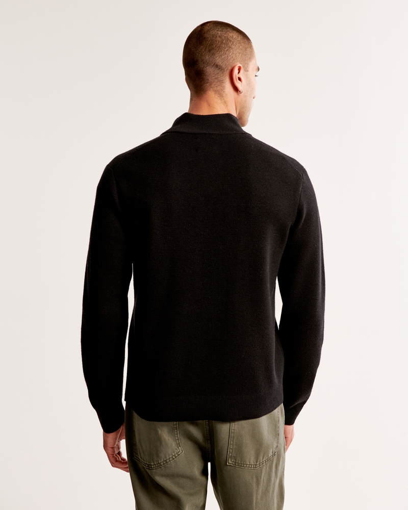 Merino Wool-Blend Quarter-Zip Sweater