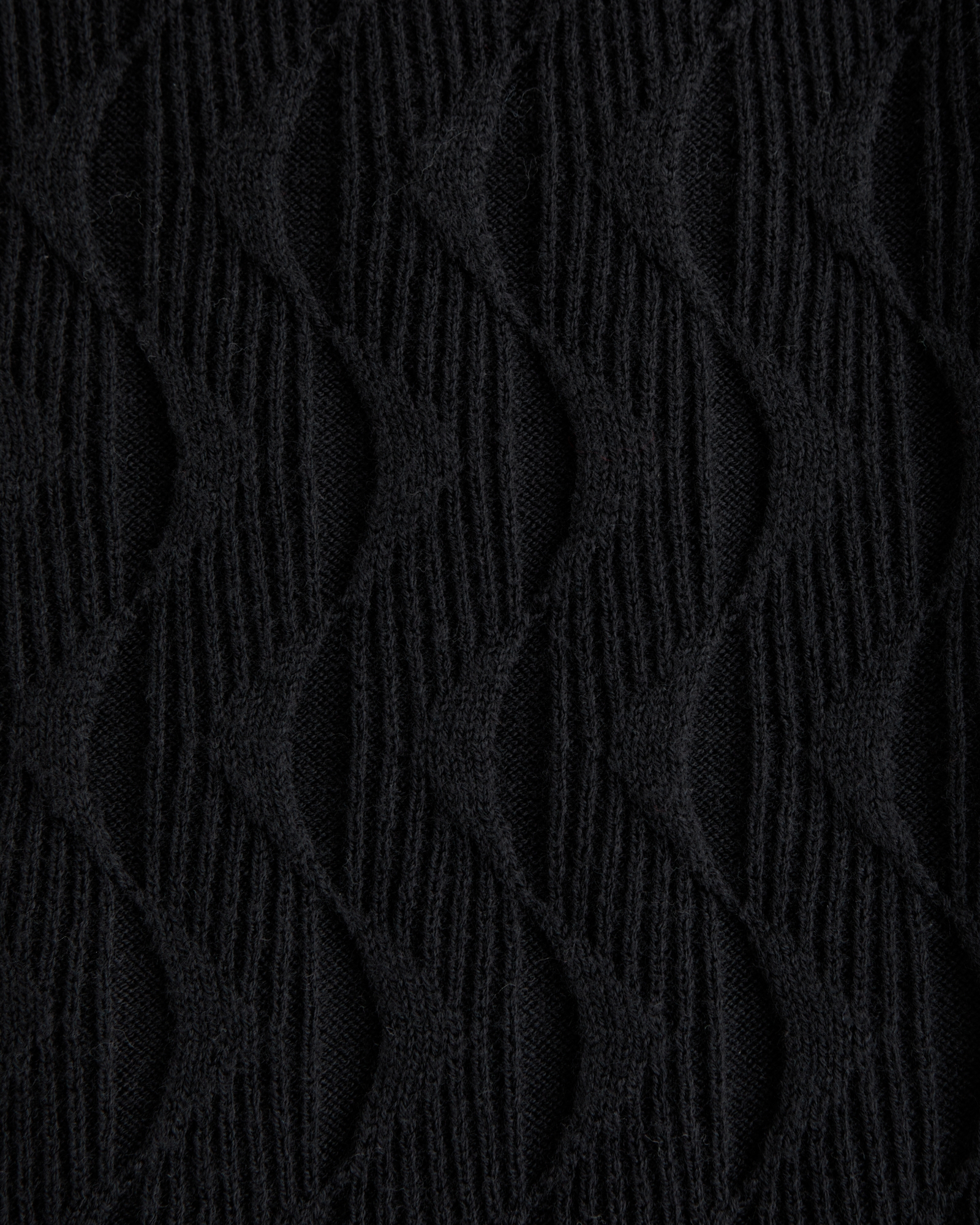 Geometric Stitch Button-Through Sweater Polo