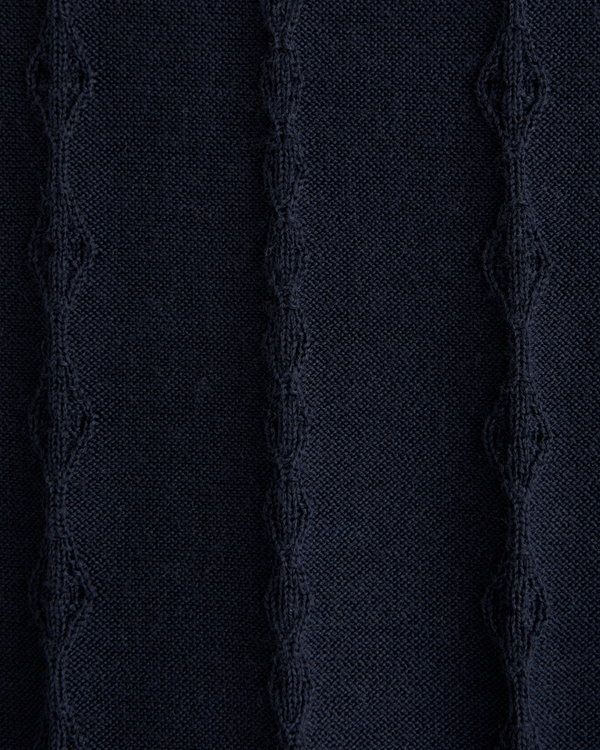 Merino Wool-Blend Stitch 3-Button Sweater Polo