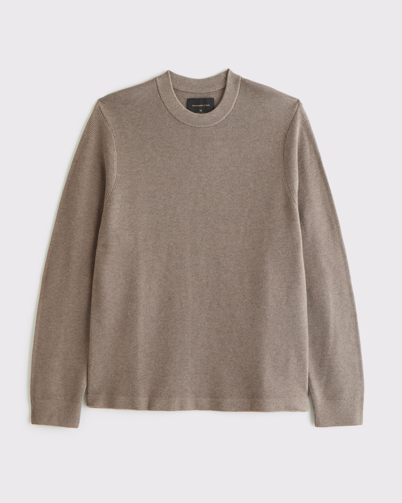 Men's Pima Cotton Open-Hem Crew Sweater | Men's Clearance