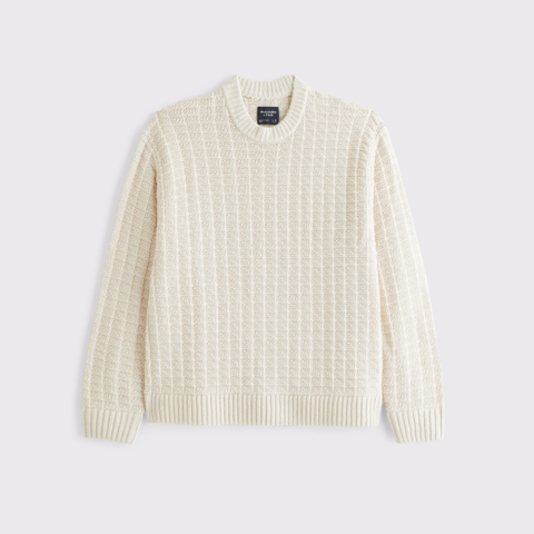 Мужские свитеры Abercrombie & Fitch Oversized Checkered Stitch Crew Sweater