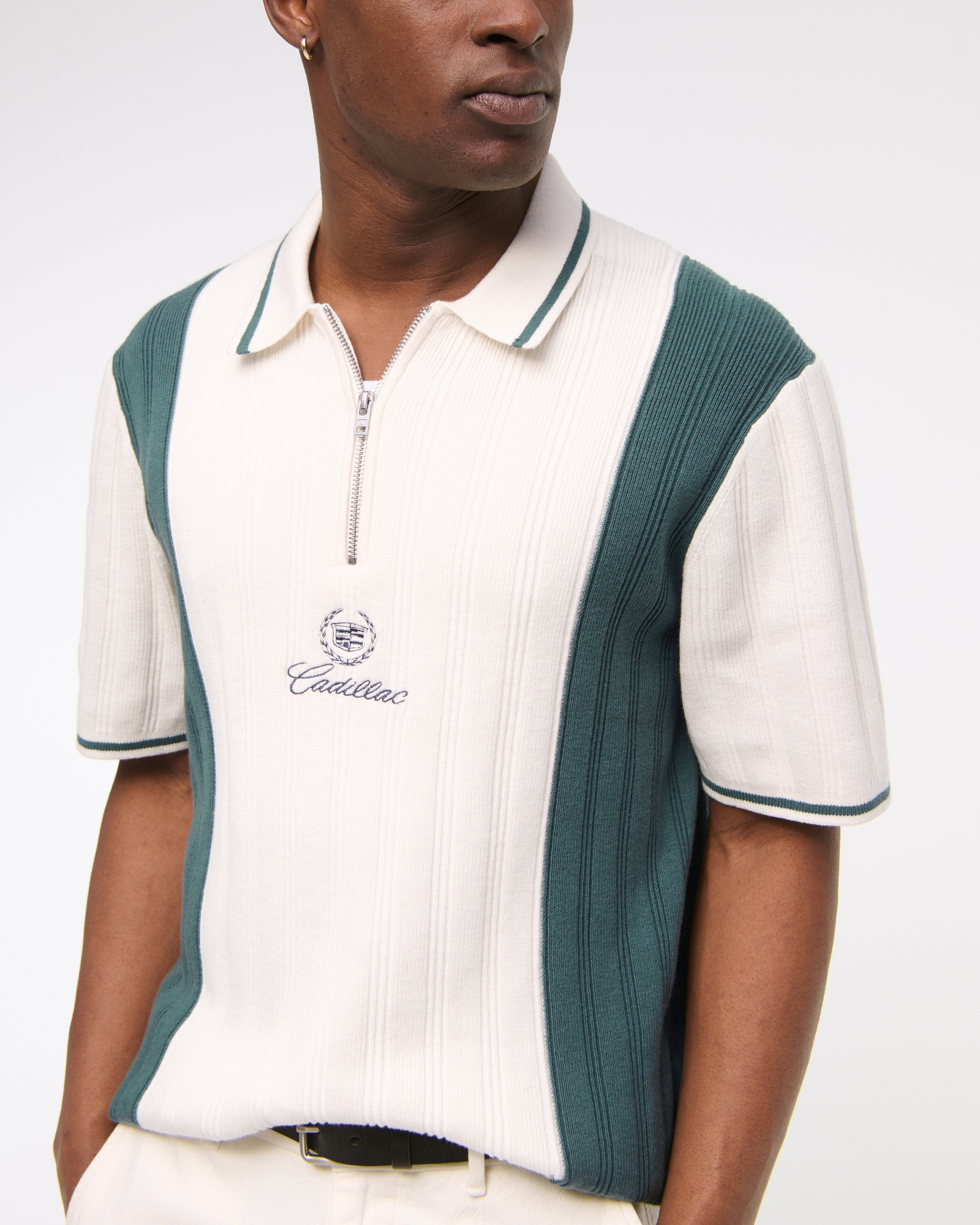 Cadillac Zip Sweater Polo