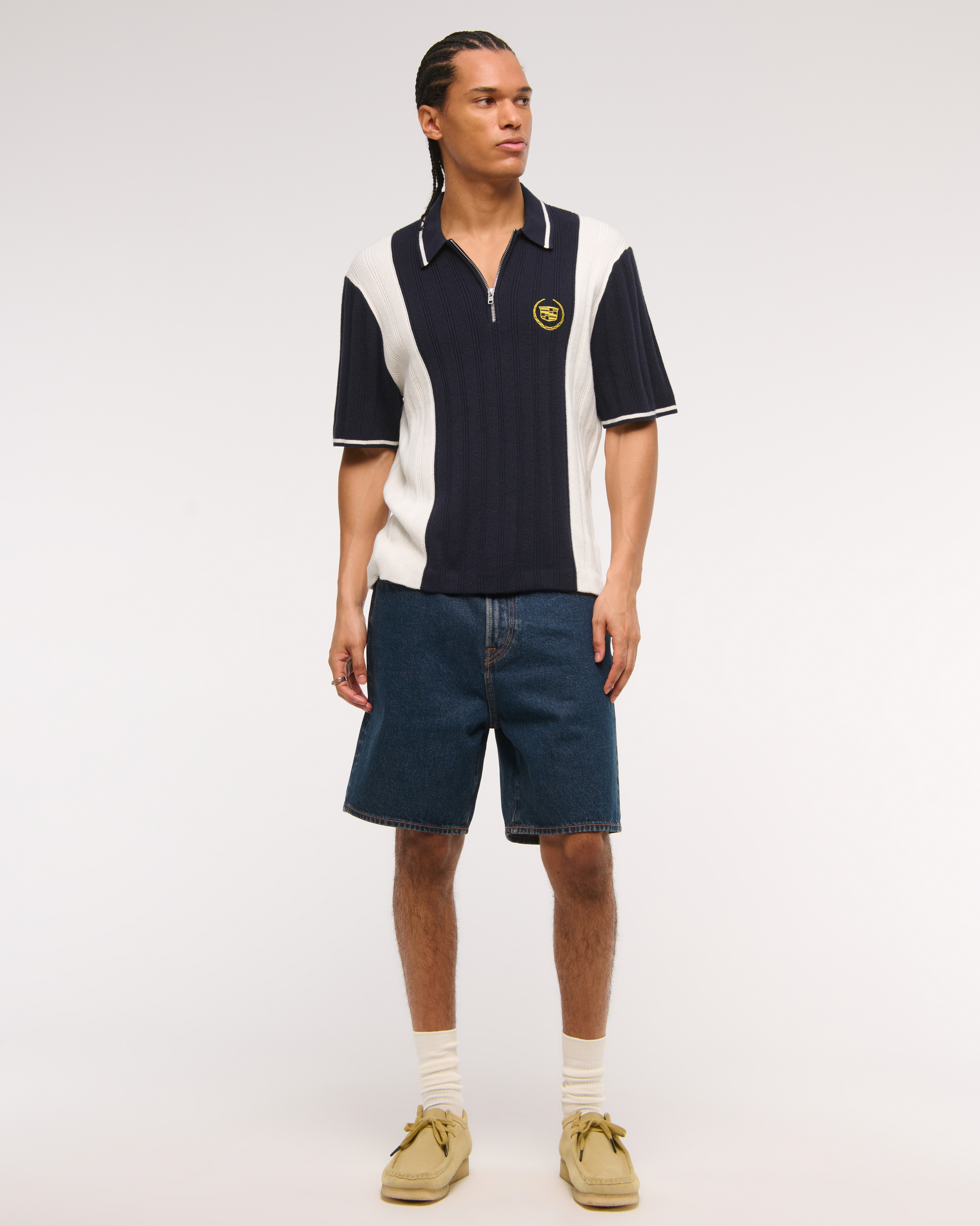 Мужские свитеры Abercrombie & Fitch Cadillac Zip Sweater Polo — фото 3