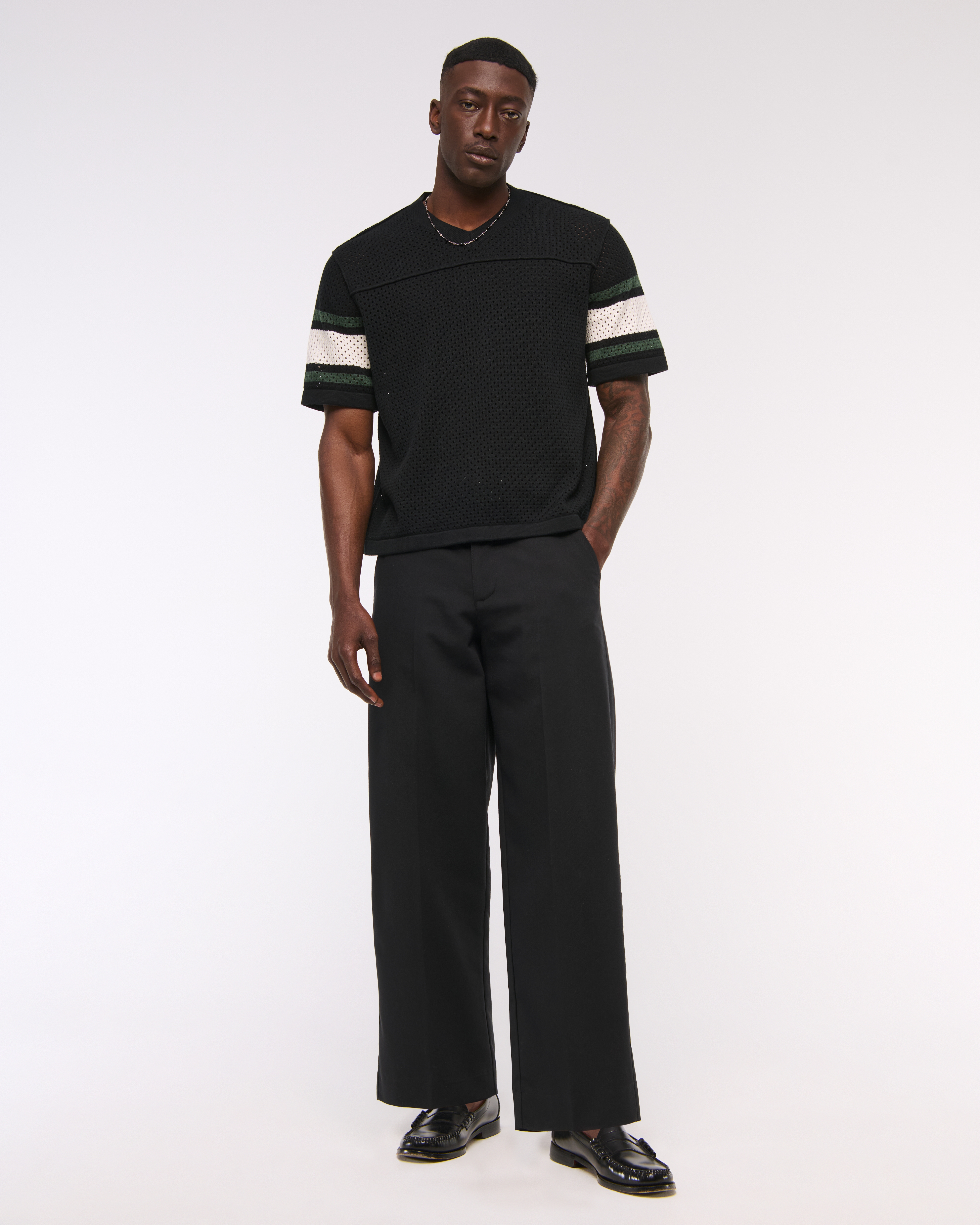 Мужские свитеры Abercrombie & Fitch Football Jersey-Inspired Sweater — фото 3