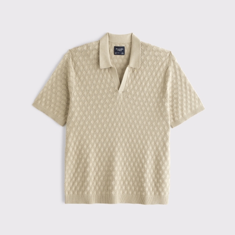 Мужские свитеры Abercrombie & Fitch Pointelle Stitch Johnny Collar Sweater Polo