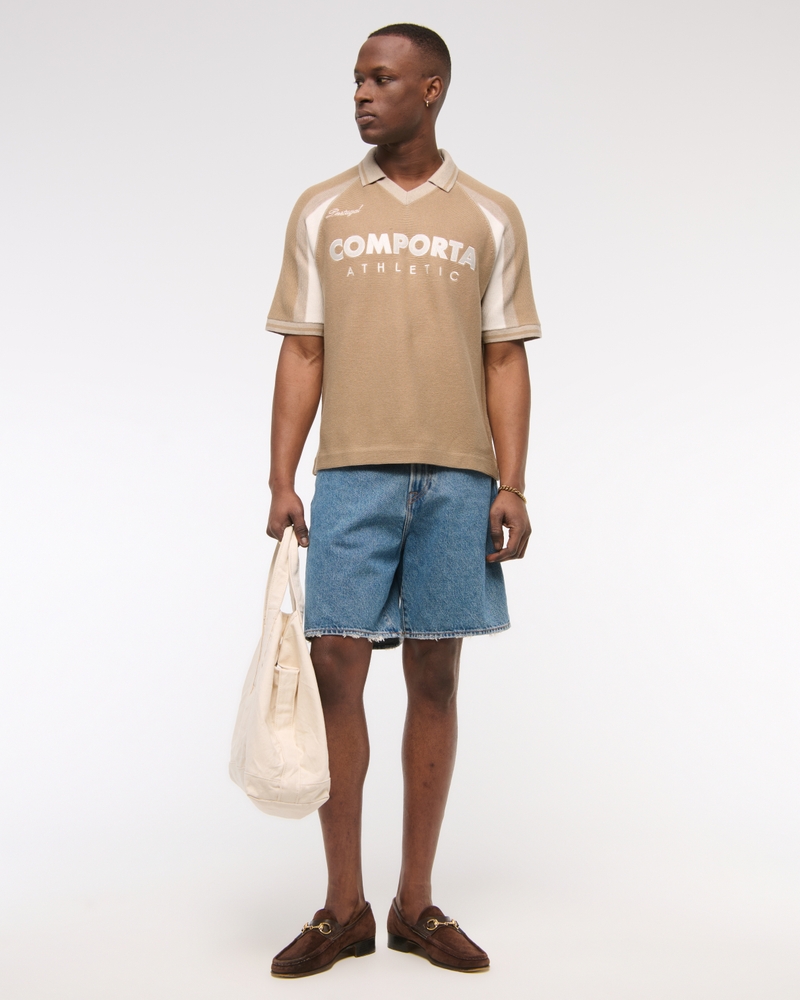 Men's Soccer Jersey-Inspired Sweater | Men's Clearance