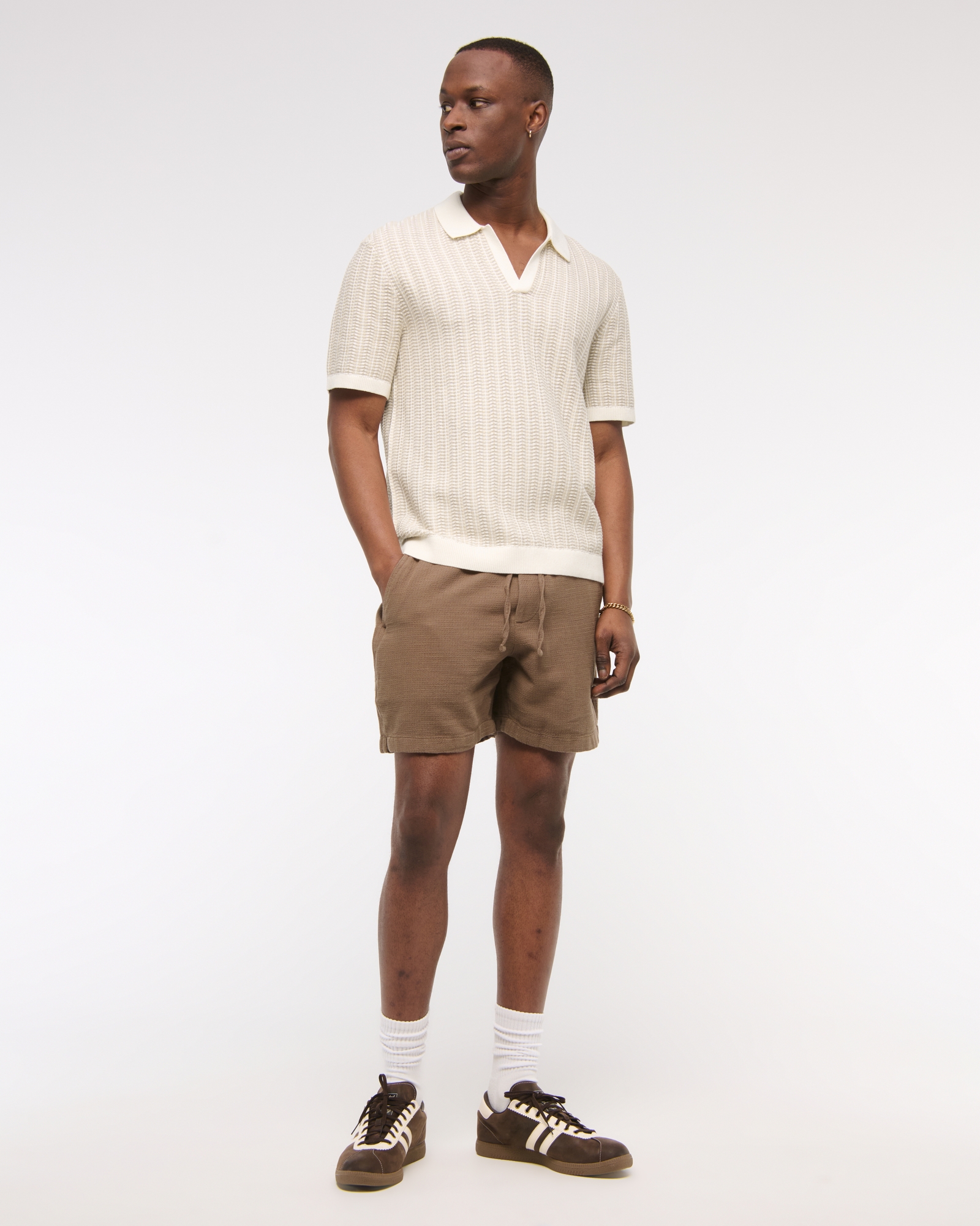 Classic Stitch Johnny Collar Sweater Polo