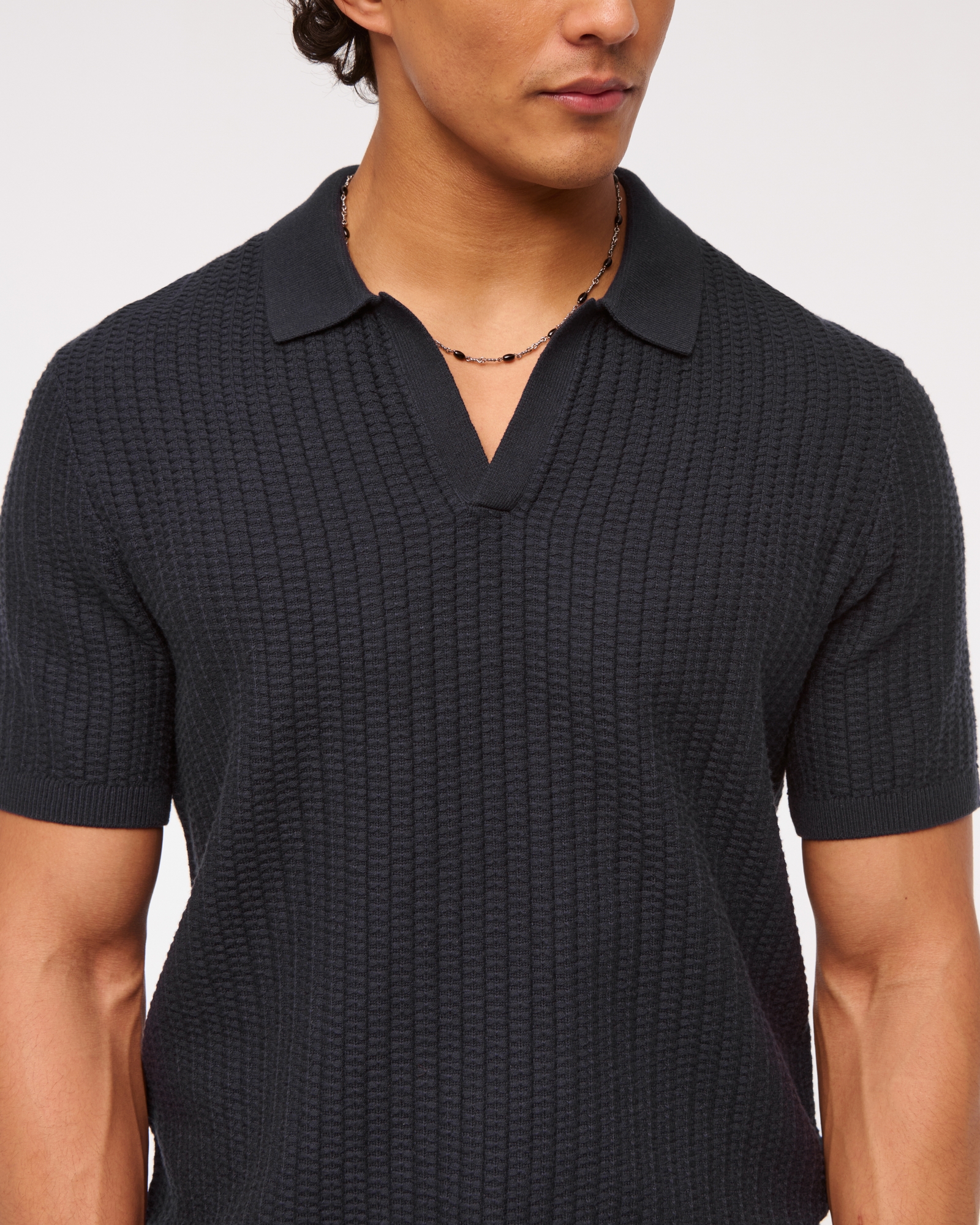 Classic Stitch Johnny Collar Sweater Polo