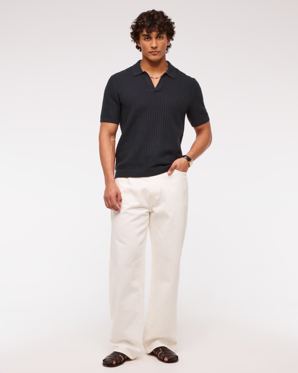 Classic Stitch Johnny Collar Sweater Polo