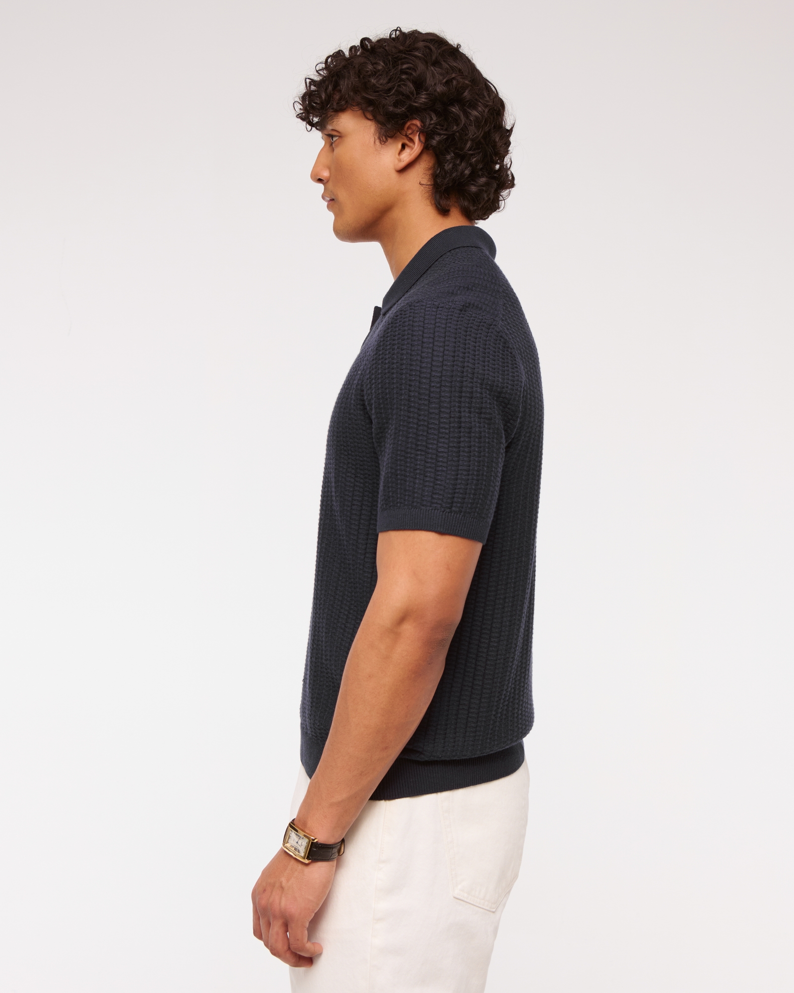 Classic Stitch Johnny Collar Sweater Polo