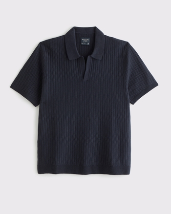 Classic Stitch Johnny Collar Sweater Polo from Abercrombie & Fitch - $34.99