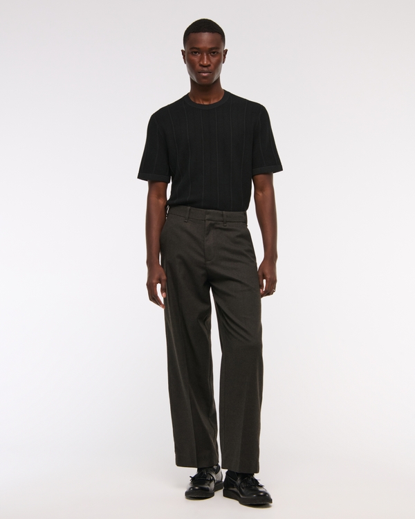 Camiseta tipo suéter con pespuntes