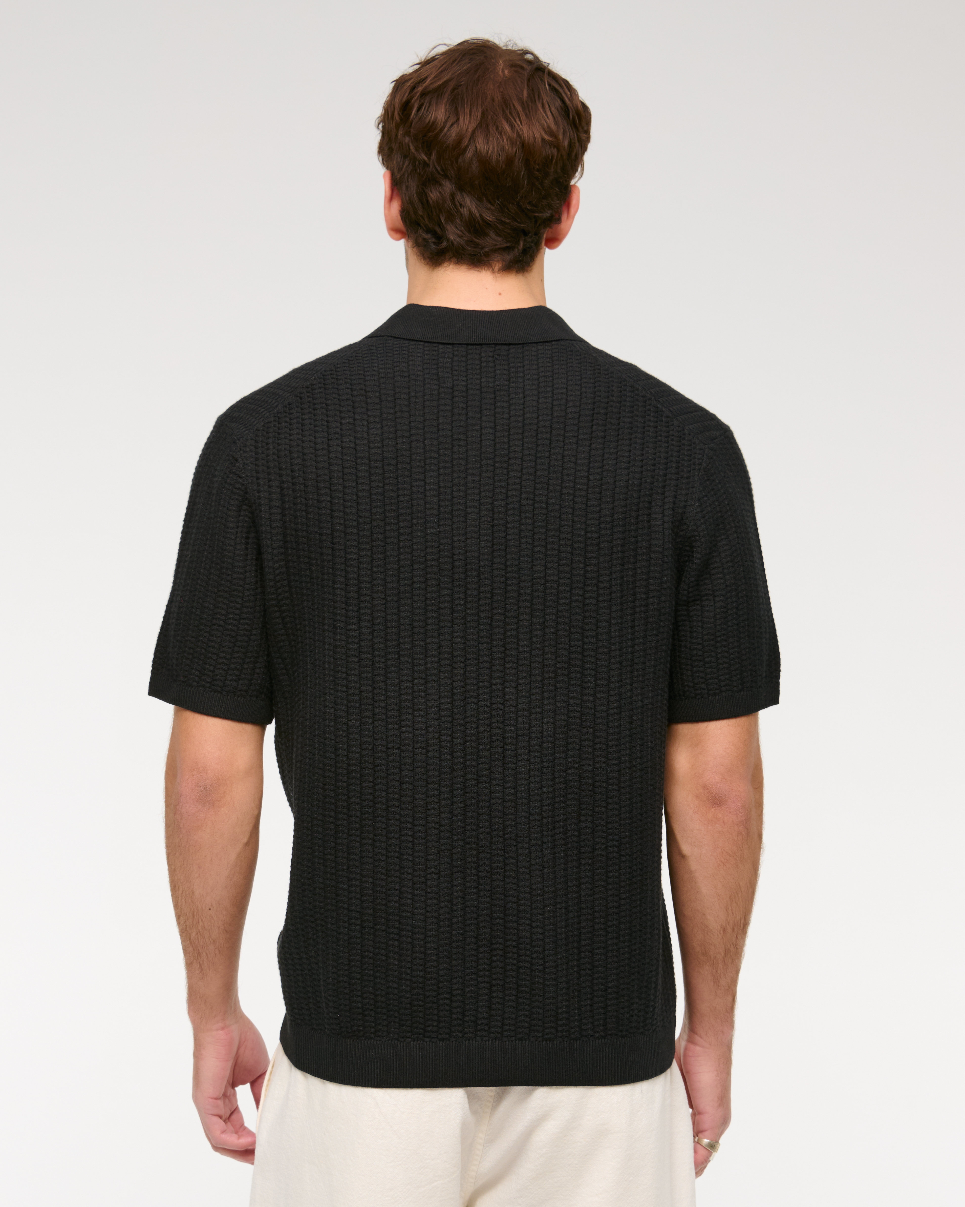 Abercrombie & Fitch★ピマコットンジョニーカラーセーターポロ Men's Classic Stitch Johnny Collar Sweater Polo | Men's Tops