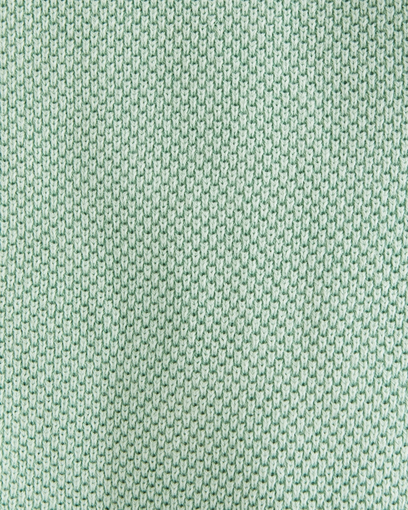 Garment Dye Button-Through Sweater Polo