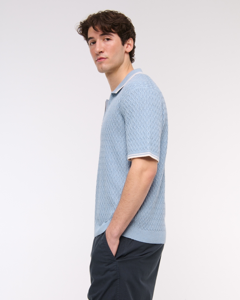 Tipped Zip Sweater Polo