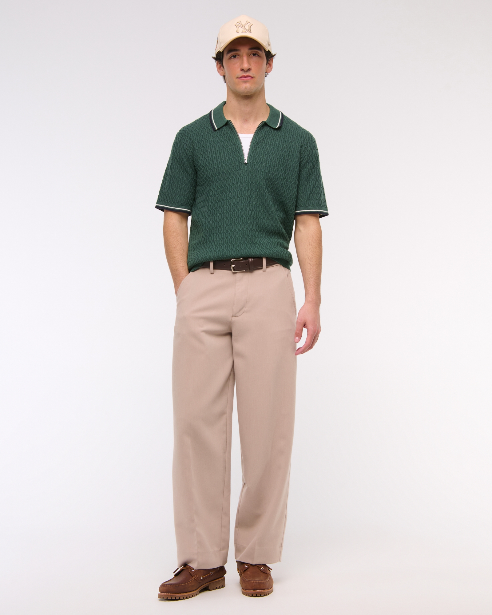 Tipped Zip Sweater Polo