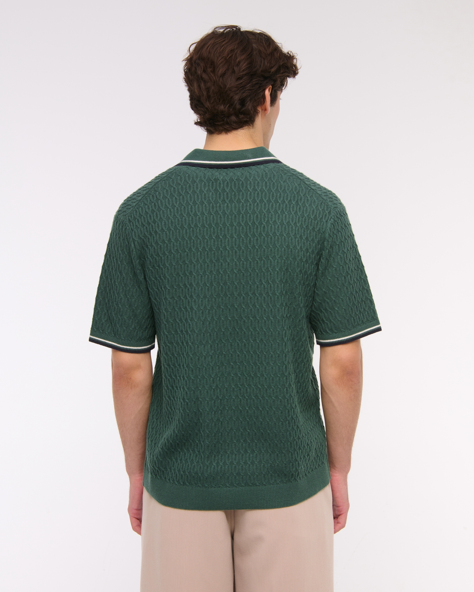 Tipped Zip Sweater Polo