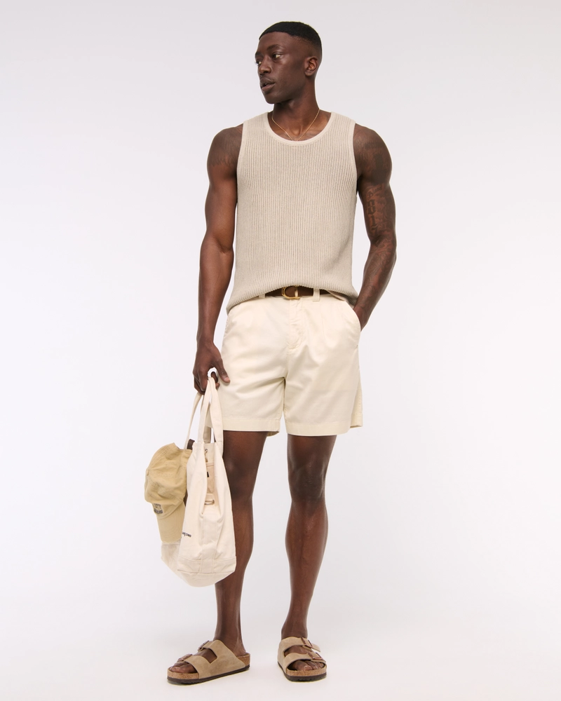 Cropped Classic Stitch Sweater Tank