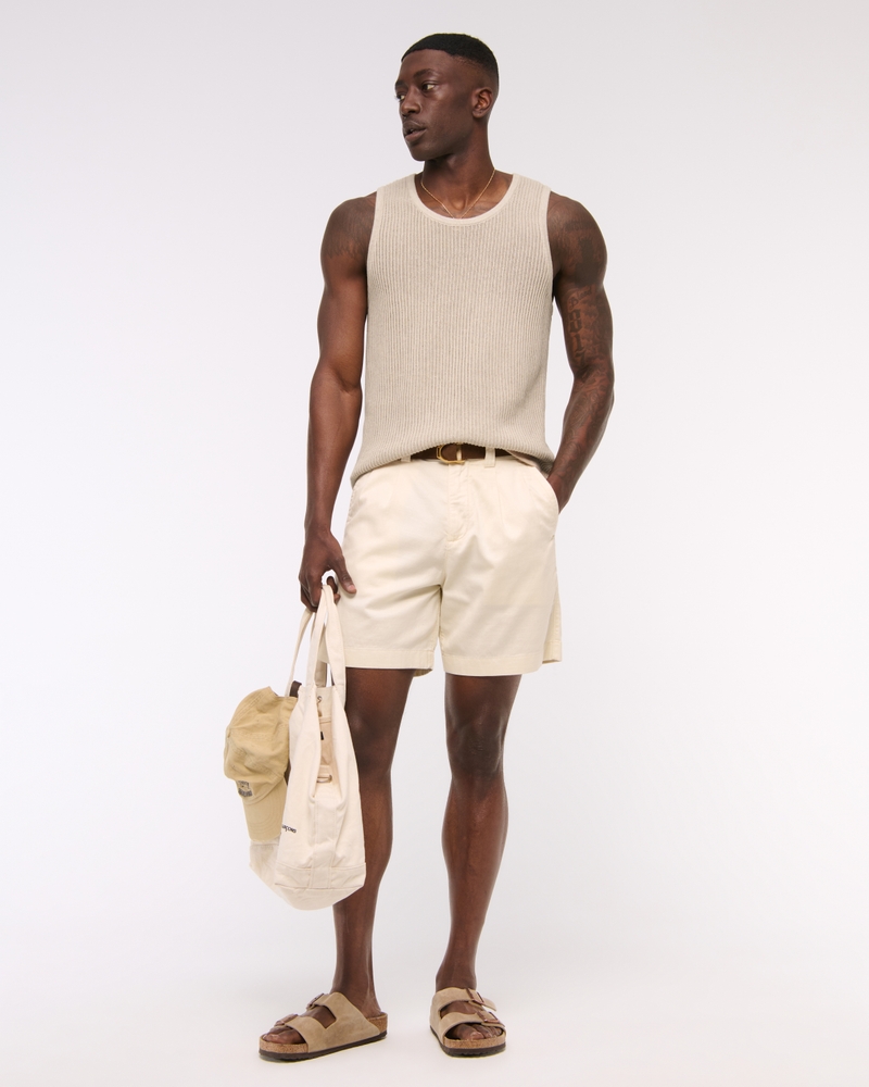 Cropped Classic Stitch Sweater Tank