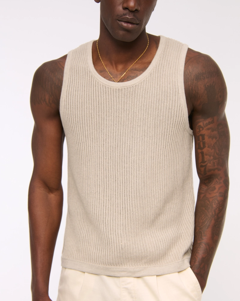 Cropped Classic Stitch Sweater Tank