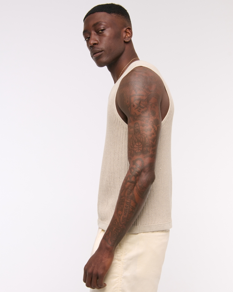 Cropped Classic Stitch Sweater Tank