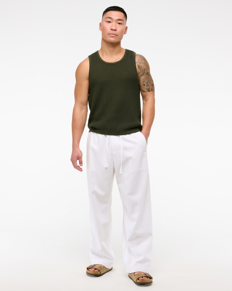Cropped Classic Stitch Sweater Tank