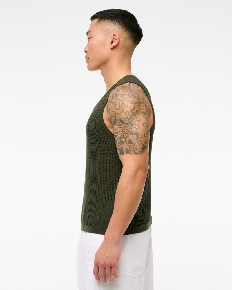 Cropped Classic Stitch Sweater Tank