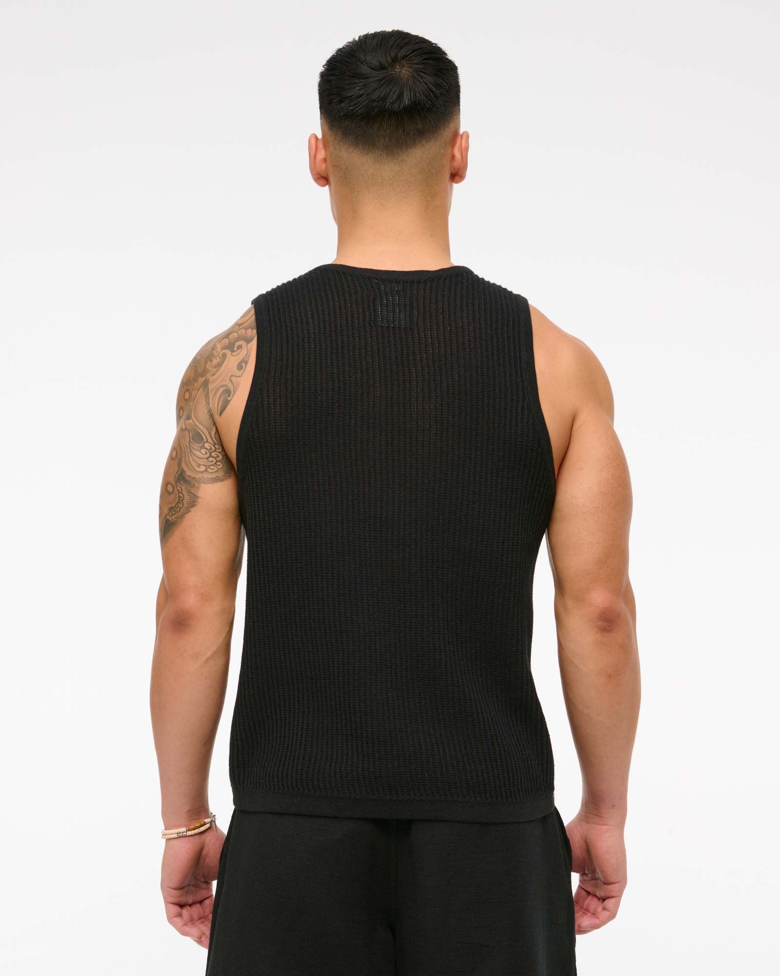 Cropped Classic Stitch Sweater Tank