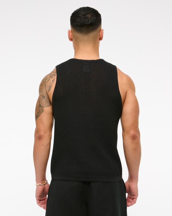 Cropped Classic Stitch Sweater Tank