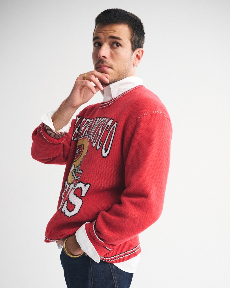 Men's San Francisco 49ers Crew Sweater | Men's Tops | Abercrombie.com
