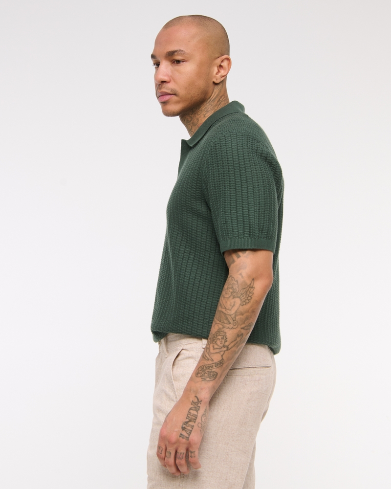 Classic Stitch Johnny Collar Sweater Polo
