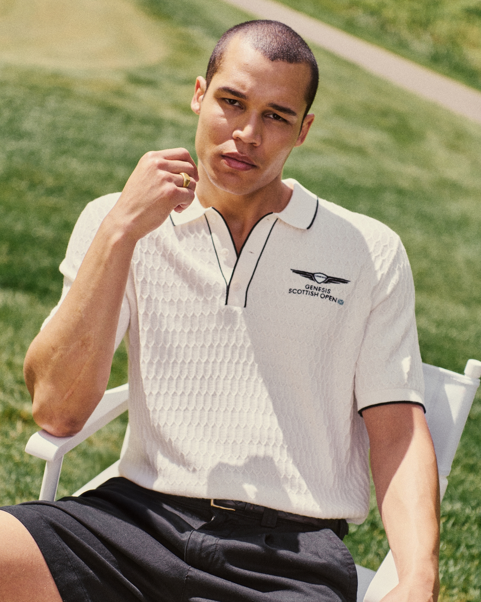 PGA Scottish Open 3-Button Sweater Polo