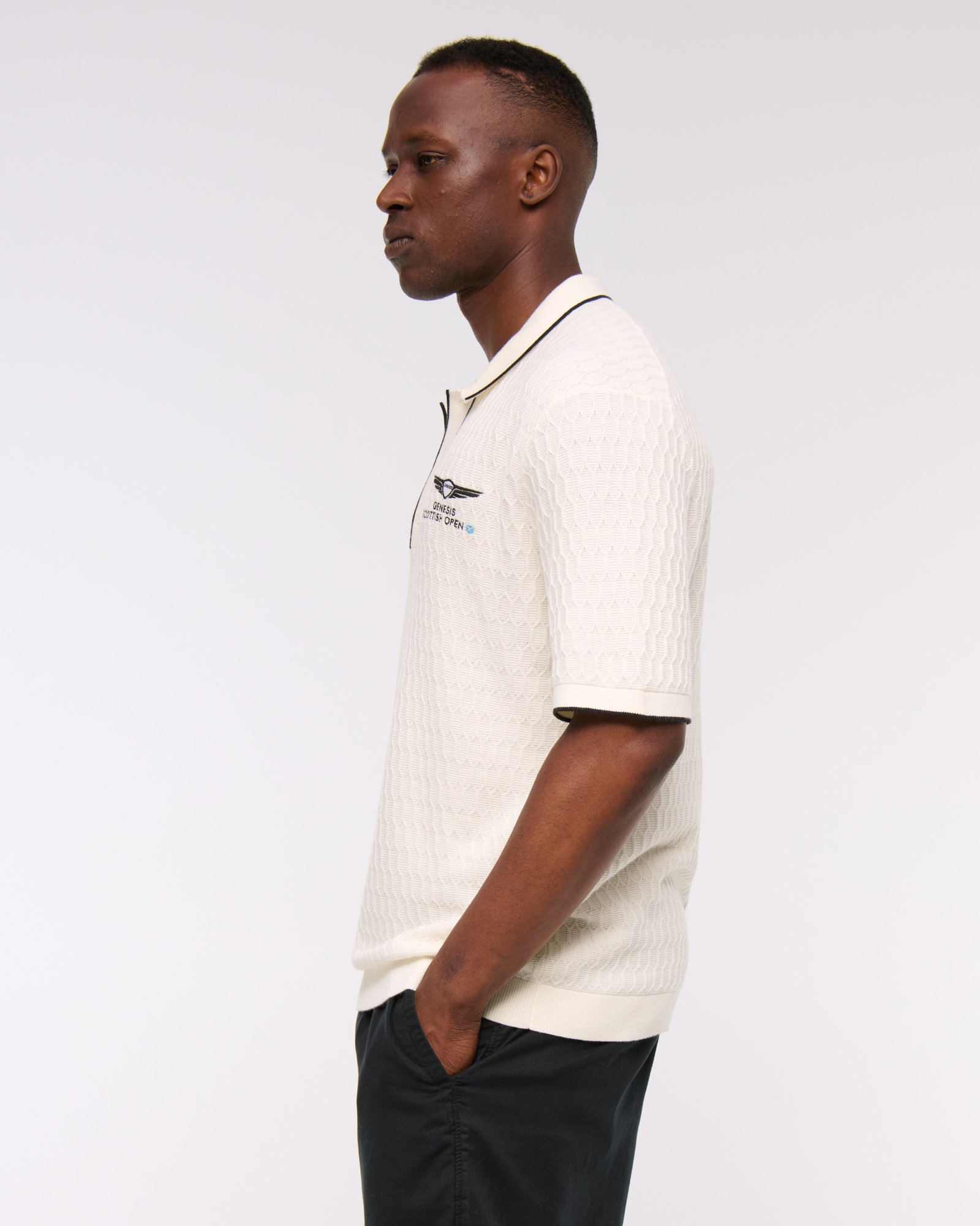 Men's PGA Scottish Open 3-Button Sweater Polo | Men's Tops