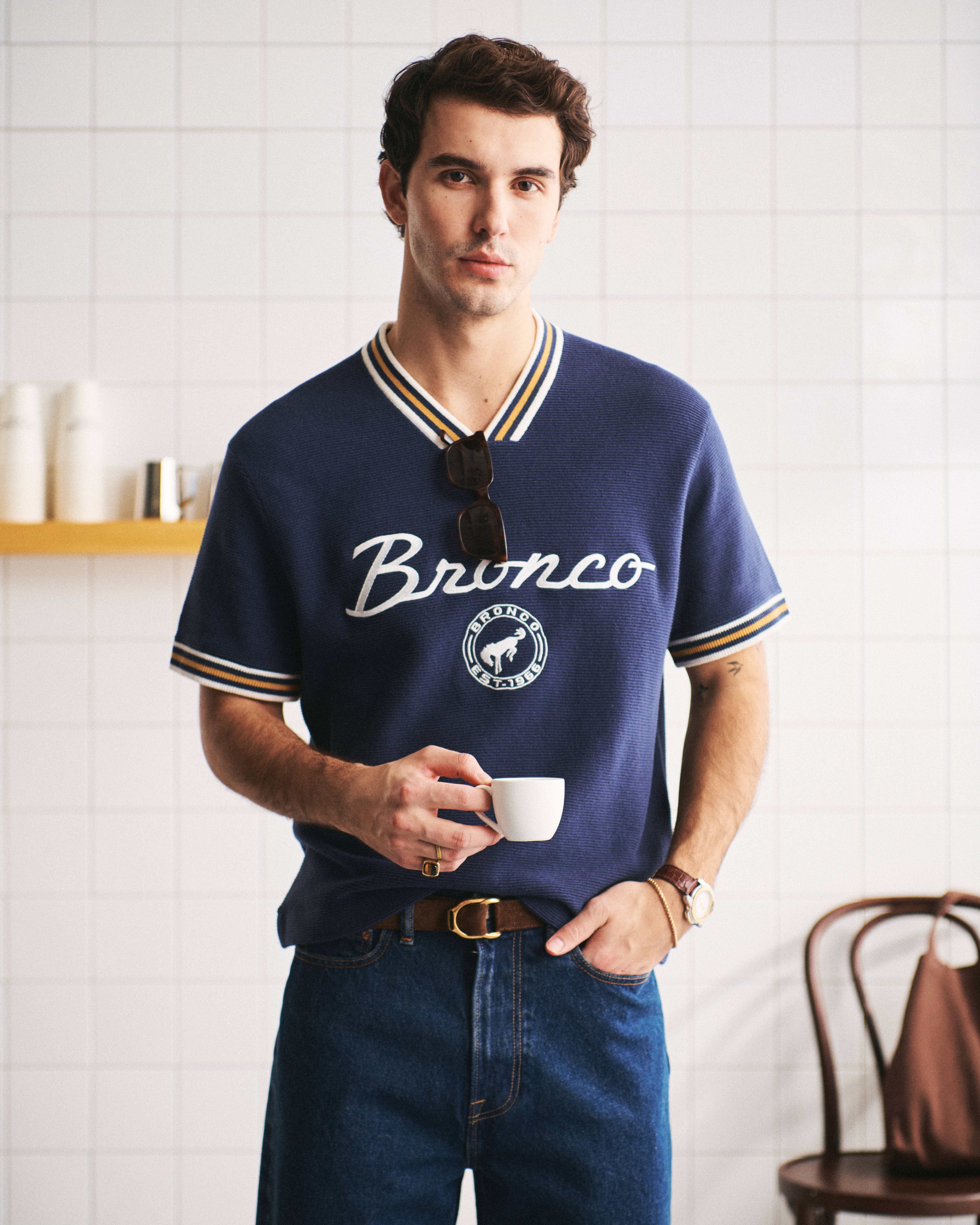 Men's Bronco Soccer Jersey-Inspired Sweater | Men's