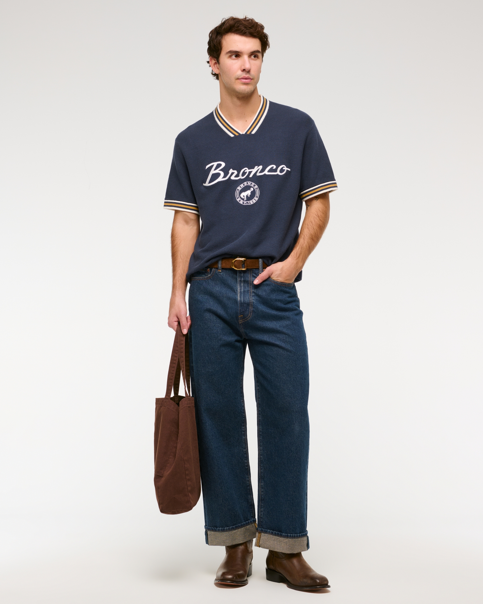 Bronco Soccer Jersey-Inspired Sweater