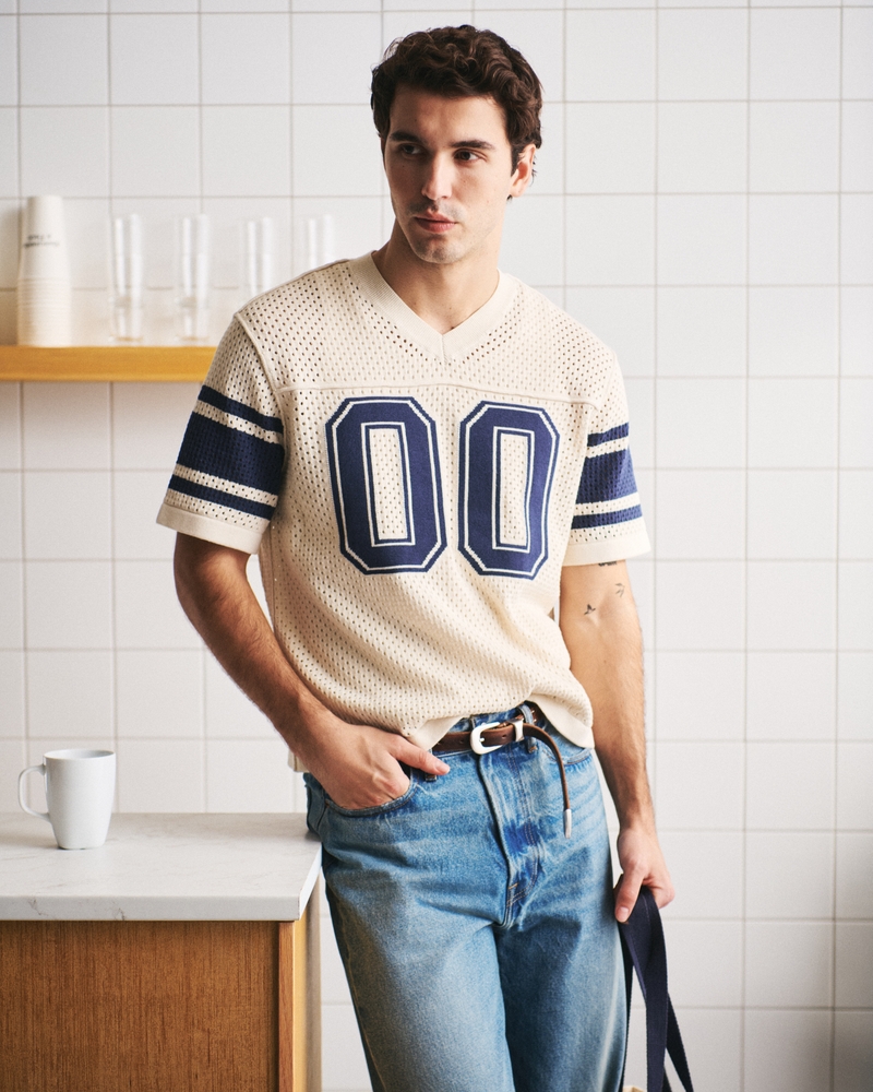 Football Jersey-Inspired Sweater