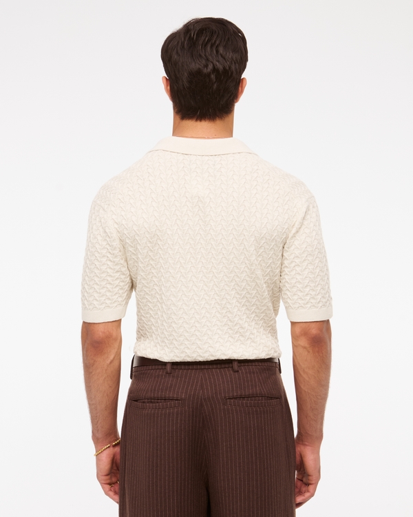 Pima Cotton Johnny Collar Sweater Polo