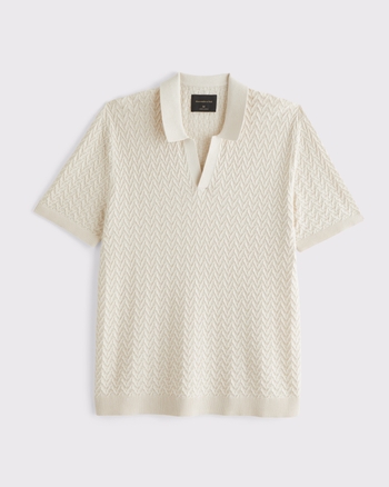 Pima Cotton Johnny Collar Sweater Polo from Abercrombie & Fitch - $24.97