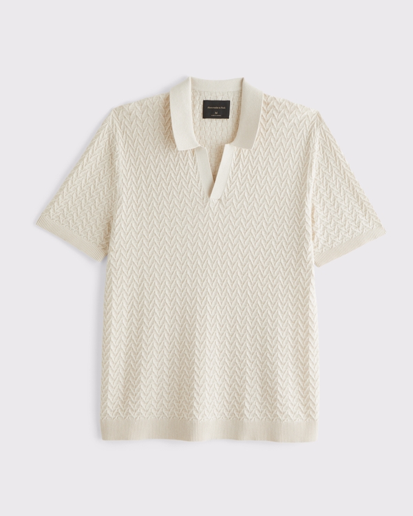 Pima Cotton Johnny Collar Sweater Polo
