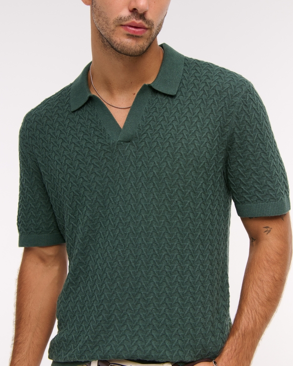 Pima Cotton Johnny Collar Sweater Polo