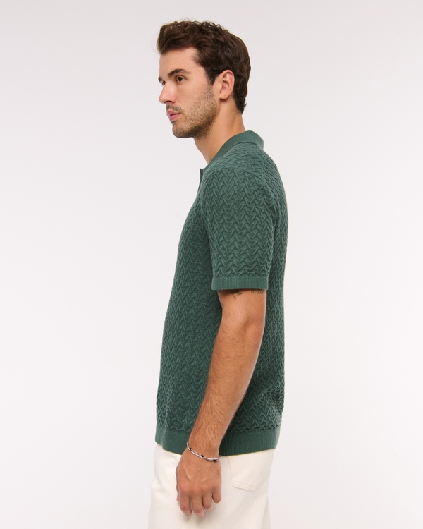 Pima Cotton Johnny Collar Sweater Polo