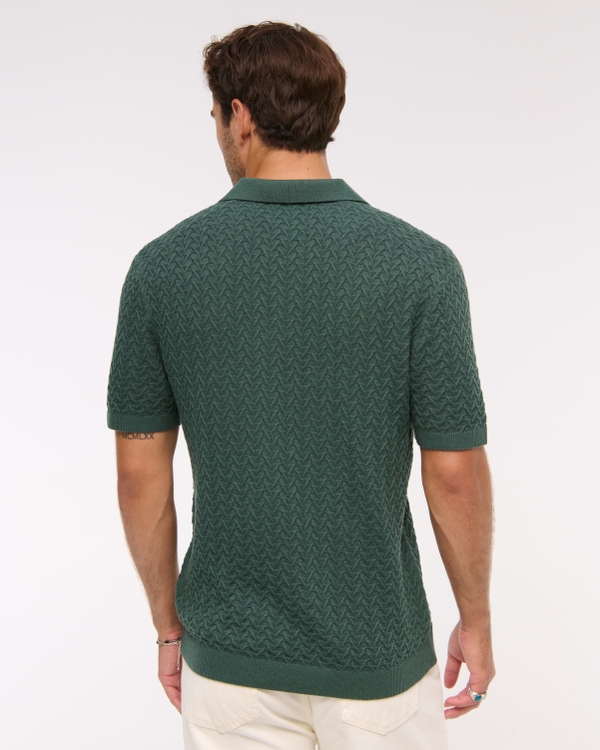 Pima Cotton Johnny Collar Sweater Polo